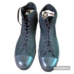 Converse Chuck Taylor All Star Classic Black  Monochrome Canvas High-Tops Sz 16